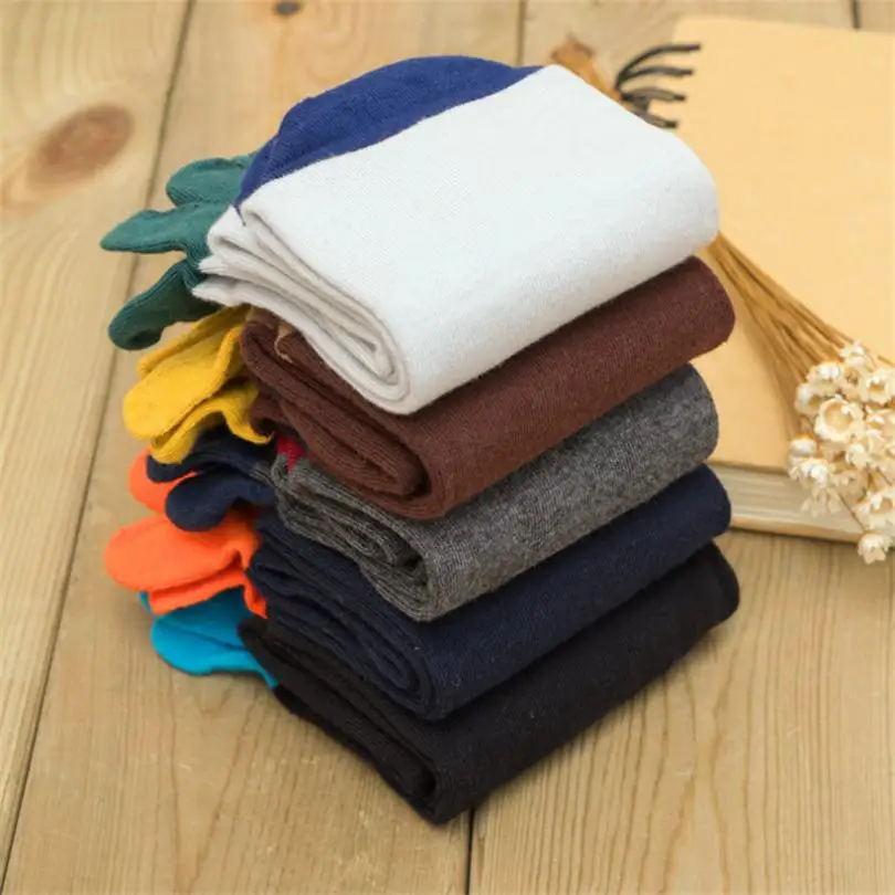 1 пара мужская хлопковая ткань с пятью пальцами Повседневная дышащая новинка 2020