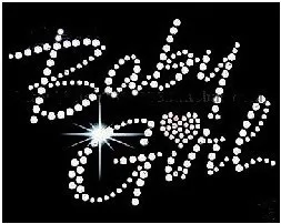 

2pc/lotLove baby design hot fix iron on crystal transfers design hot fix rhinestone motif rhinestones fix for baby clothes
