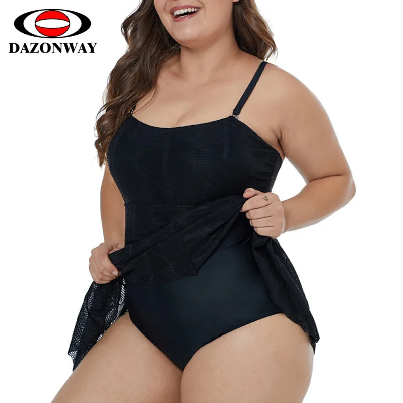 DAZONWAY консервативная юбка цельный купальник прикрывающий живот женский размер