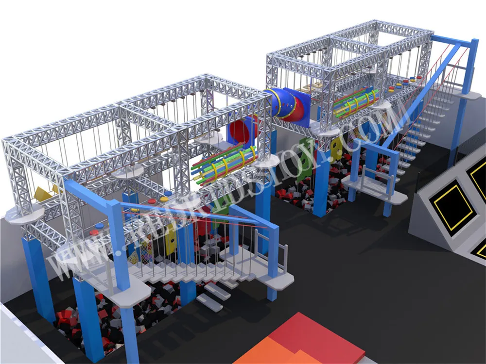 Стандарт ASTM сертифицированный банджи трамплин для помещений парк с парком NIJIA и
