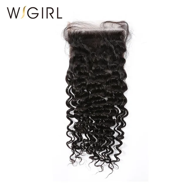 Instaone Hair 5X5 кружевной заказ с сеткой Бразильские глубокие синтетические волосы волнистые с детскими волосами отбеленные узлы девственные человеческие волосы