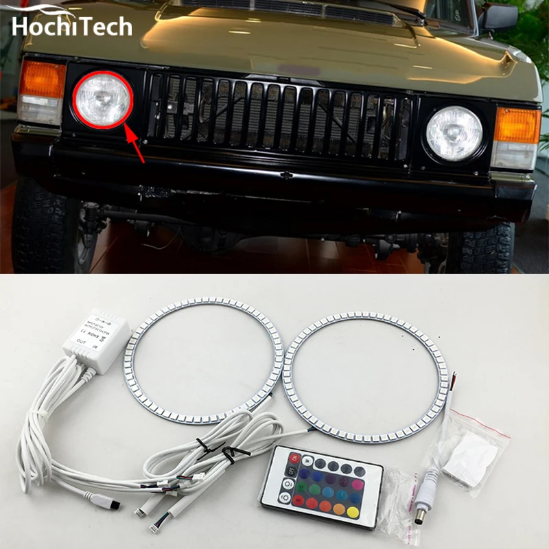 Для Land Rover Range RGB светодиодный Фар halo глаза ангела комплект Тюнинг автомобилей