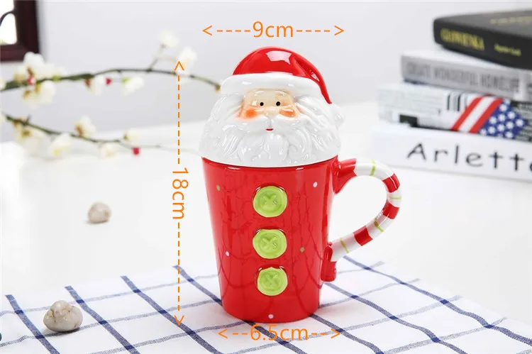 Горячие 3D Рождественские кружки с лосем/снеговиком/пингвином/SantaClaus крышкой кофе кружки молоко кружки чашки для чая термос бутылка для воды рождественский подарок