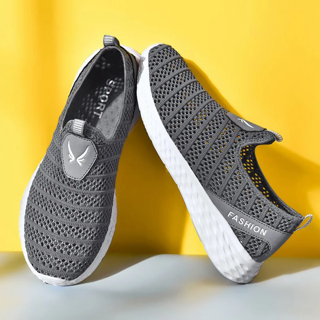 Мужская Уличная сетчатая повседневная спортивная обувь дышащие Туфли-кроссовки