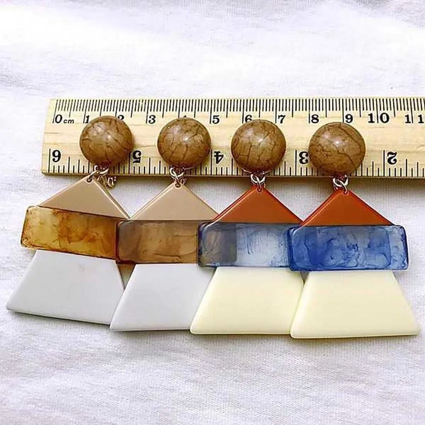 2019 новые гипоаллергенно Серьги Смола популярные Геометрические Квадратные