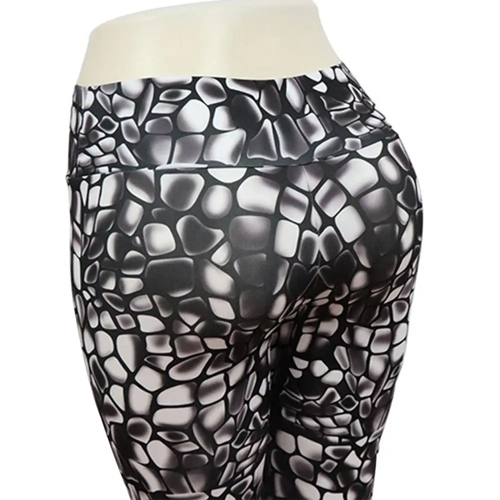 3D цифровой Леггинсы Цветочный принт Йога Фитнес брюки Для женщин упругие бедра