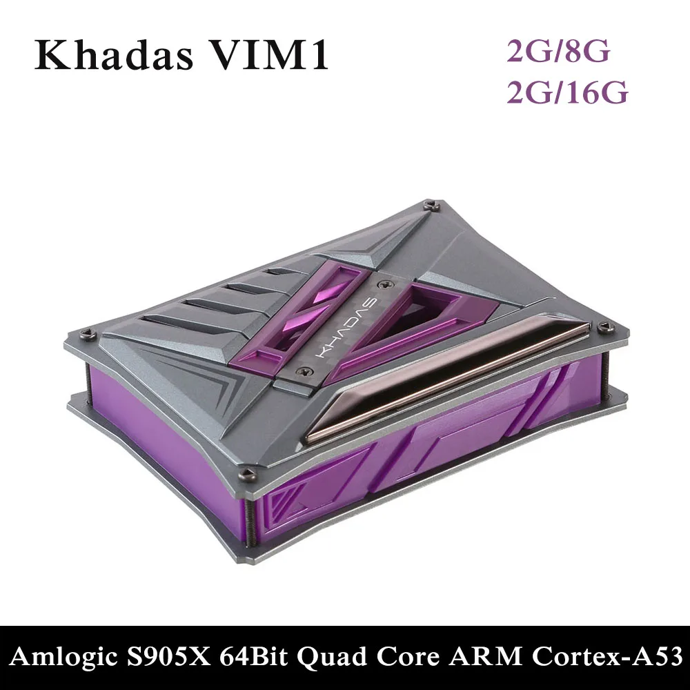 ТВ приставка Khadas Vim1 An с открытым исходным кодом Amlogic S905X четырехъядерный