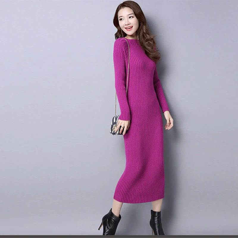 Женское трикотажное облегающее платье свитер эластичное обтягивающее в