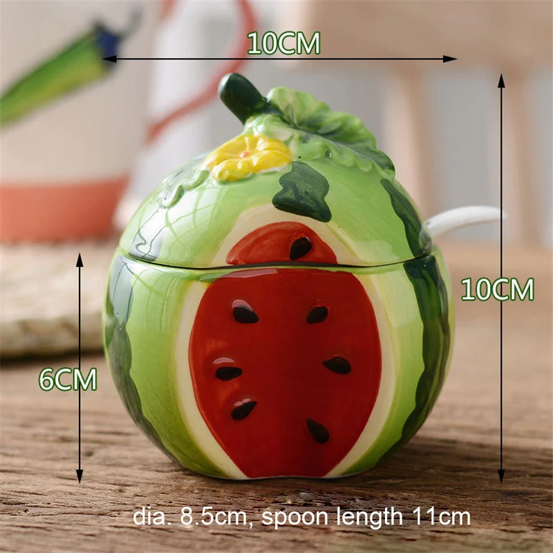1 шт. креативный фруктовый дизайн фарфоровая кухонная приправа соль сахар