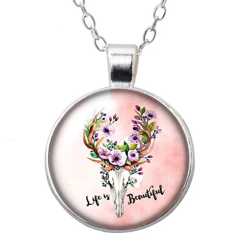 Ожерелье с подвеской в виде цветка оленя 25 мм | Украшения и аксессуары