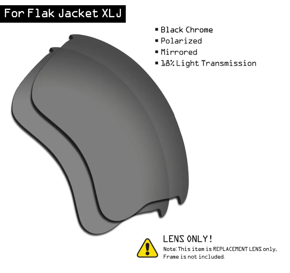 SmartVLT Поляризованные Солнцезащитные Сменные линзы для Oakley Flak Jacket XLJ черный