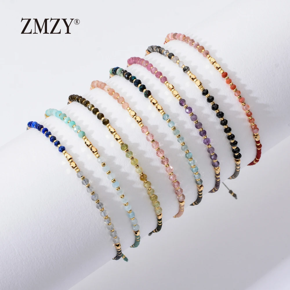 ZMZY дружба МИЛЫЙ натуральный камень ручной работы браслет веревка маленькие