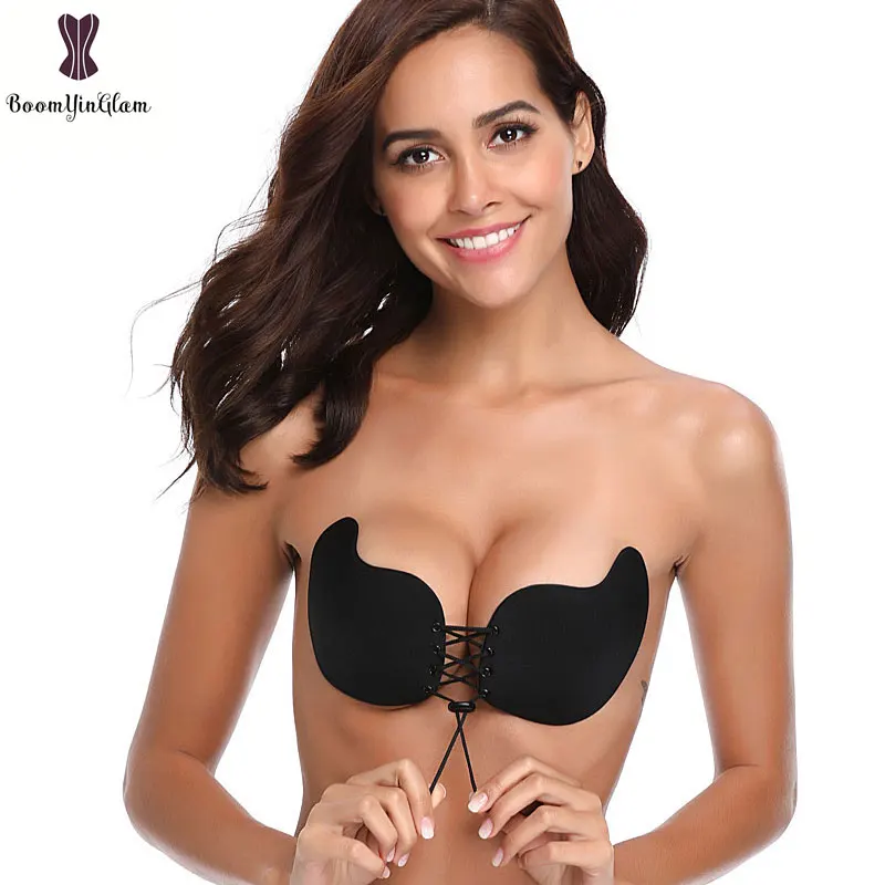 Черный телесный бюстгальтер с чашкой манго силиконовый бесшовный открытой