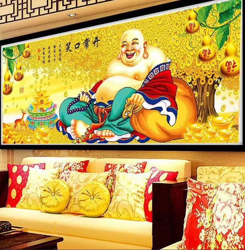 Алмазная живопись сделай сам Maitreya gourd 5D круглая вышивка крестиком стразы мозаика