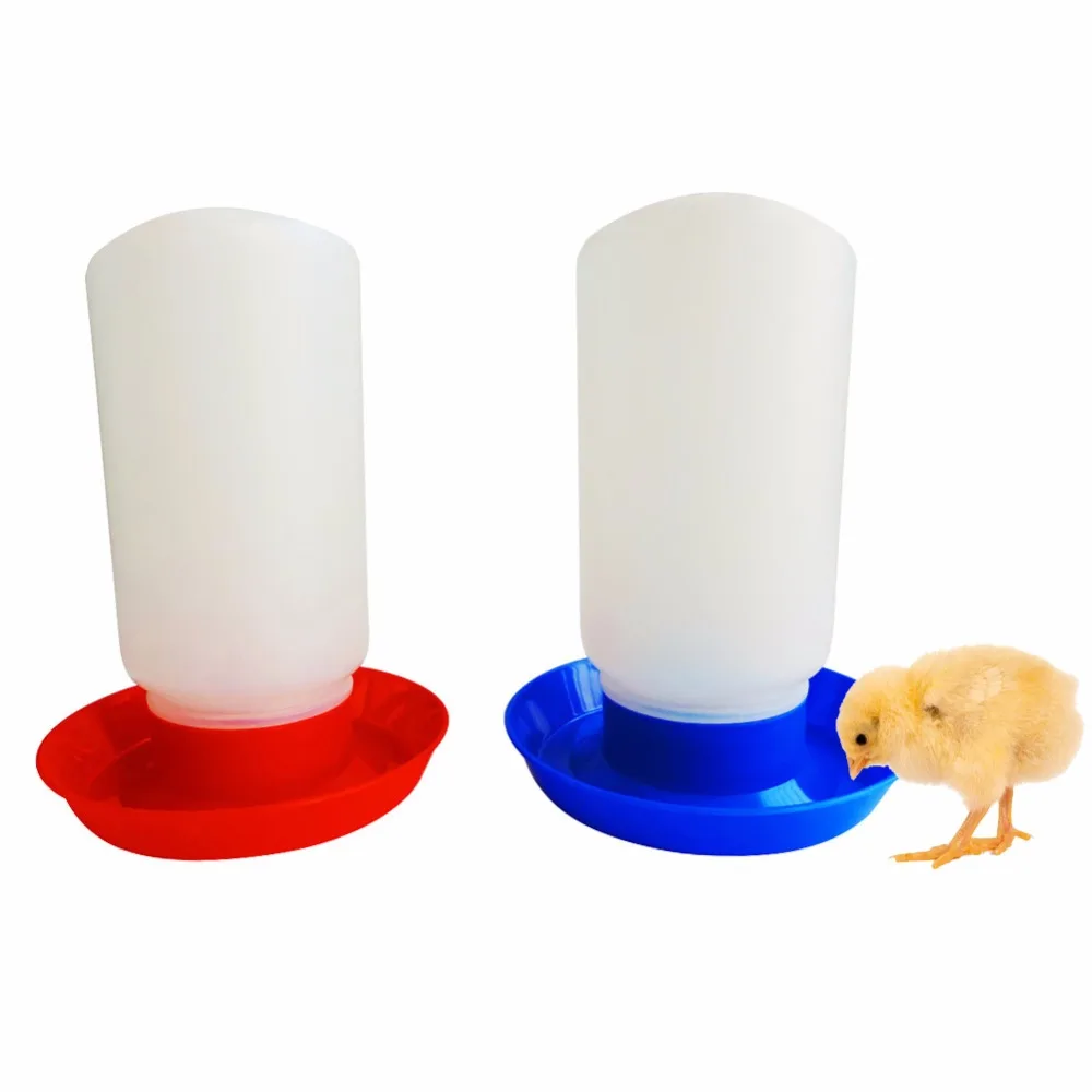 1L Poultry Chicken water Feeder Bowls Chick drinking Bucket Farm Poultry Bird Durable  Waterer Poultry Drinking Bottle