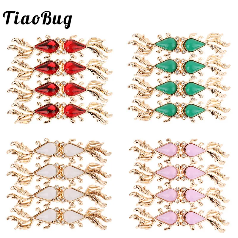 4 пары винтажных золотых рыбок TiaoBug китайский чонсам накидка застежка-Пряжка
