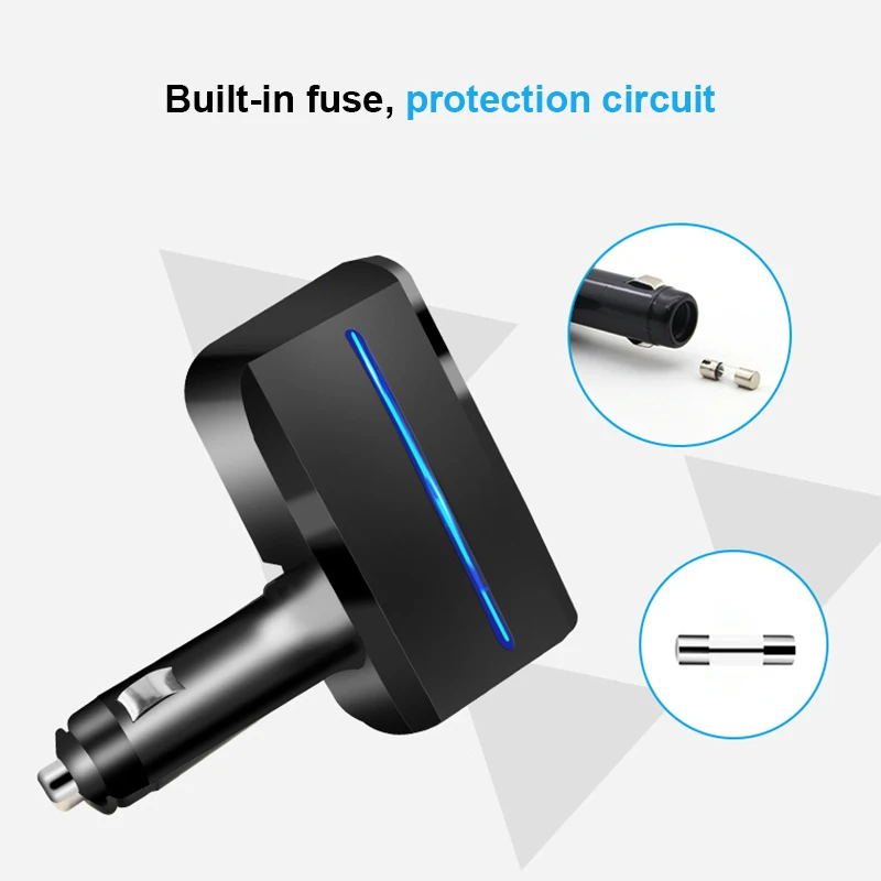 Новый Авто разветвитель автомобильного прикуривателя с двумя Переходник USB для