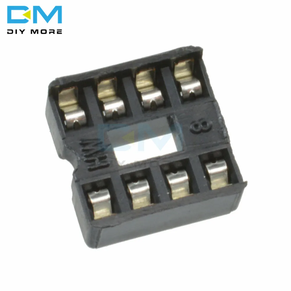 

50PCS 8Pin 8 Pin DIP-8 8DIP 8 DIP IC Sockets Adaptor Solder Type IC Connector Chip Base 2.54MM