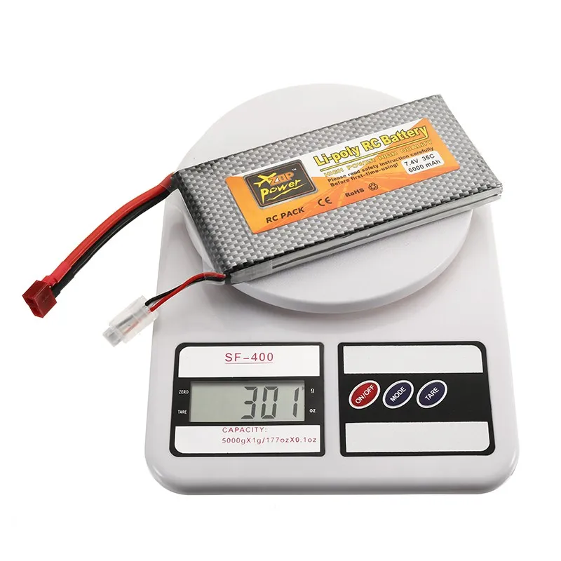 Высокое качество Перезаряжаемый ZOP Power 7 4 V 6000 мА/ч 35C 2 S Lipo Батарея T штекер для RC