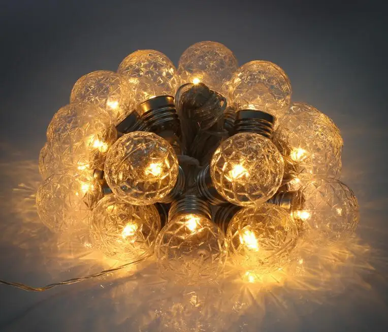 

HiMISS Outdoor 20 LED Solar Light Strings Waterproof Copper Wire Pineapple Ball Garden Festival Party Bulb Decoration Lamps