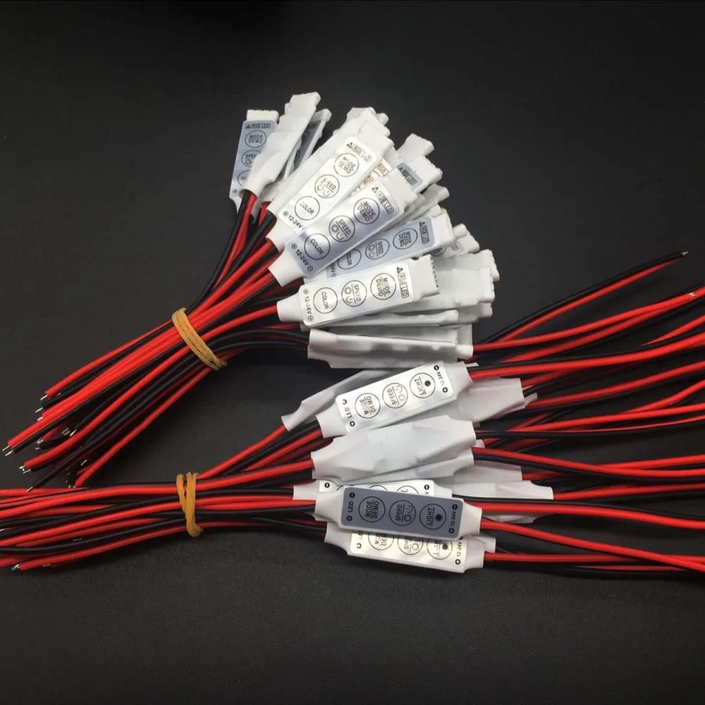 12 В мини 3 клавиши один RGB цвет светодиодный контроллер Яркость Диммер для LED 3528 5050