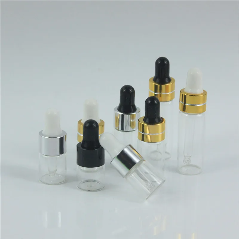 DHL Free 1000pcs/lot 1ML 2ML 3ML 5ML Portable Amber &amp Transparent Glass Bottle with Pipette Small Essential Oil Empty Gl | Красота и