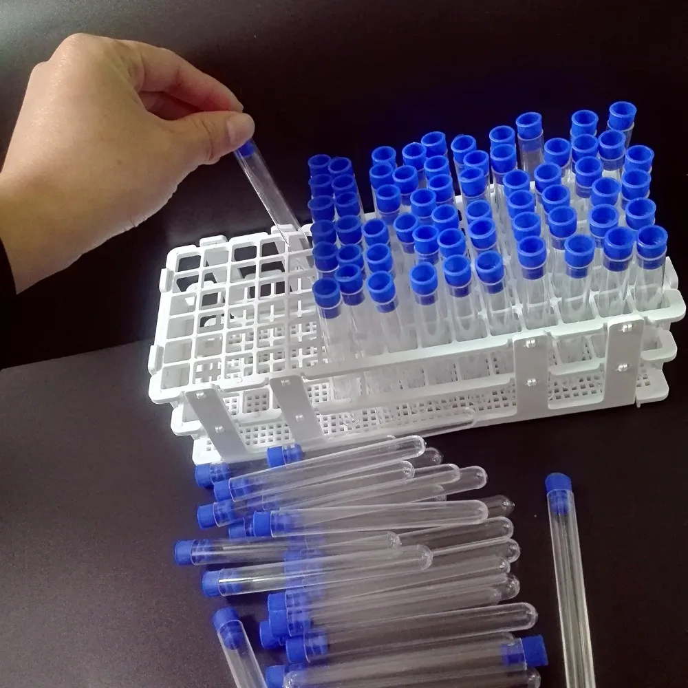 Лабораторные пробирки 100 шт. 13x100 мм (8 мл) с 1 трубкой и 90 отверстиями|lab test tubes|test