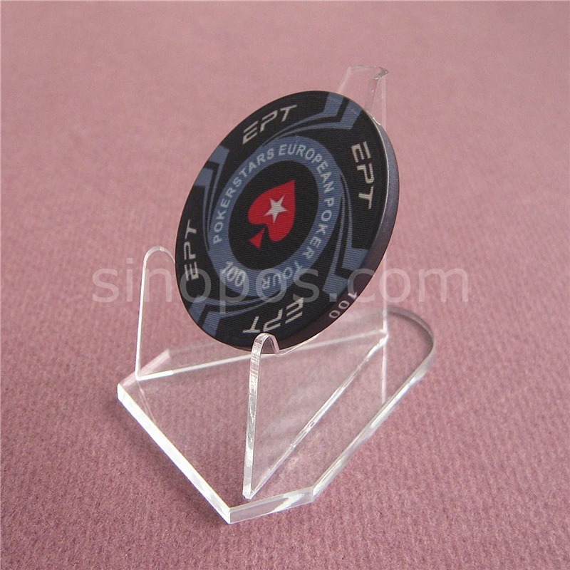 Мини подставка для монет 52 мм маленькие акриловые мольберты казино покерный чип