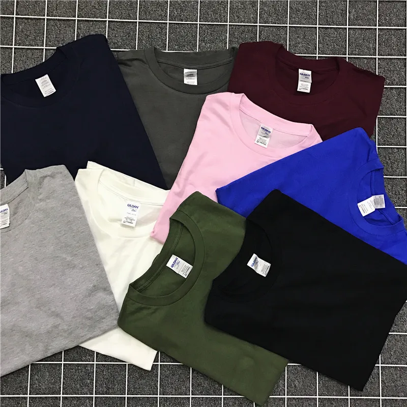 

2020 new arrival mens t shirt fashion 100% cotton white solid o-neck short t-shirt men homme camisetas top