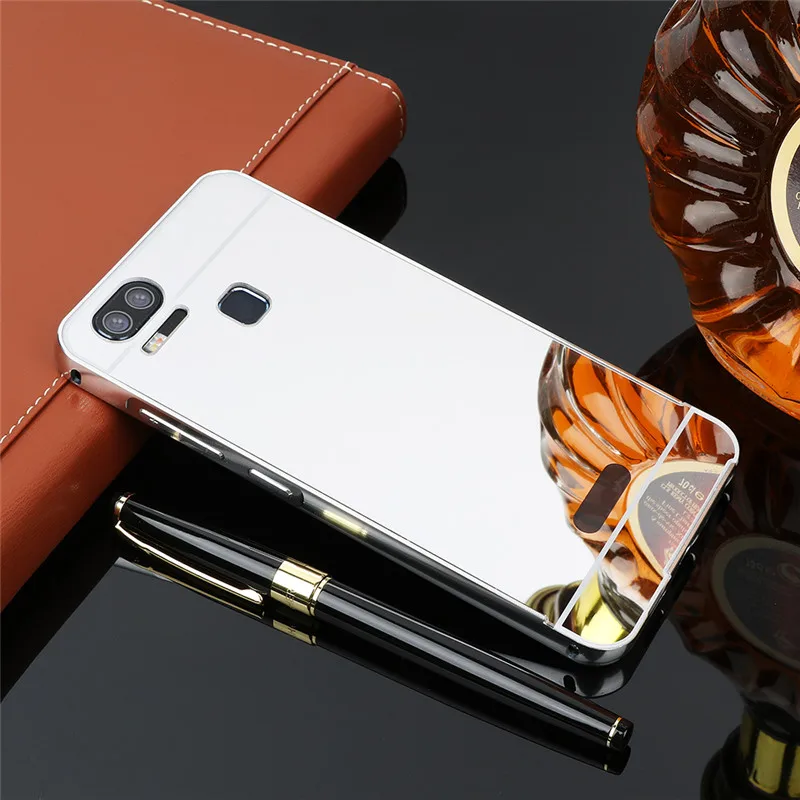 Для Asus Zenfone 3 Zoom ZE553KL чехол пластинчатый металл рамка с зеркалом для задней крышки