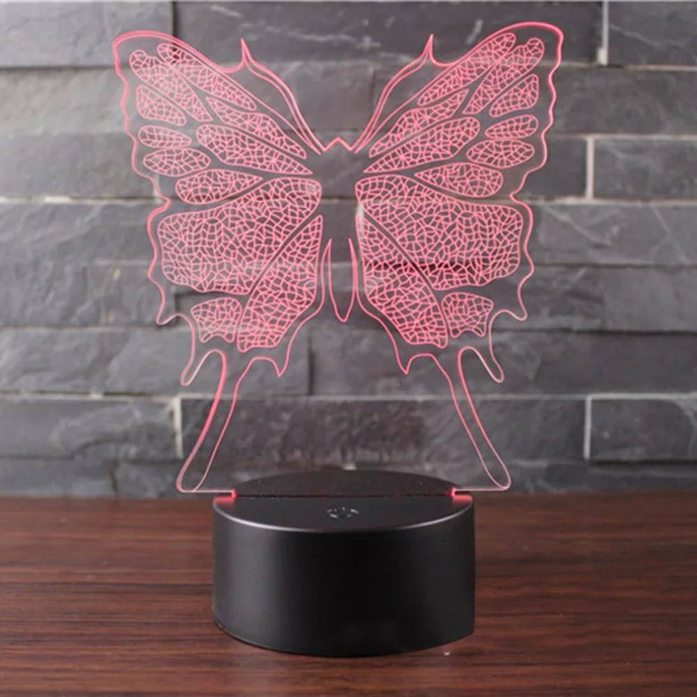 Высокое качество в форме пистолета 3D Маленькая настольная лампа светодиодные