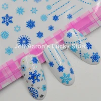 4 sheets self adhesive snowflake christmas nail sticker decals for nail art decorations manicure fake nails supplies tool