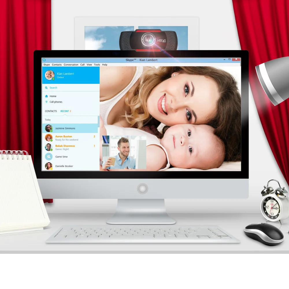 HXSJ USB HD веб-камера 720P вращающаяся Компьютерная камера для ПК видеозвонок и записи с шумоподавлением микрофон клип на стиль для ПК