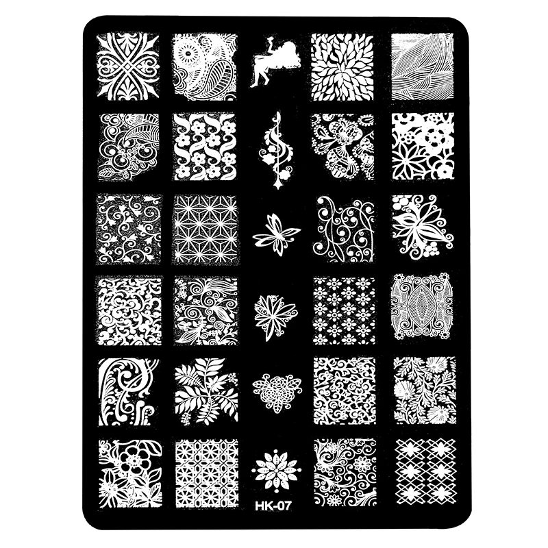 11 шт. женские штампы для дизайна ногтей|stamping template|nail art stamping templateimage plate |