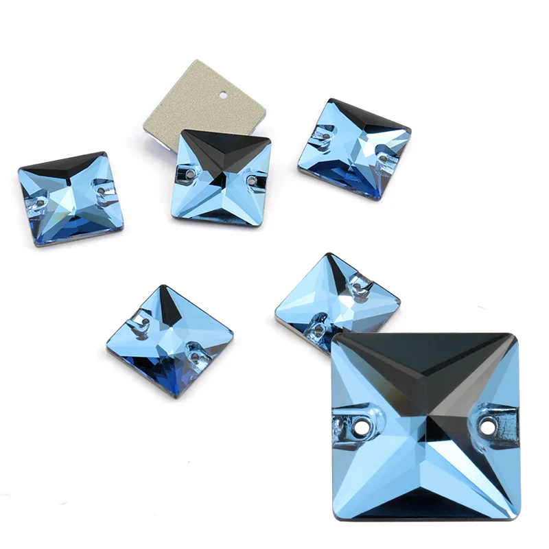 blue AAAAA sew On Stone Одежда высшего качества Цвет хрустальные стразы Вышивание на аксессуары DIY одежды пошив одежды - Цвет: blue