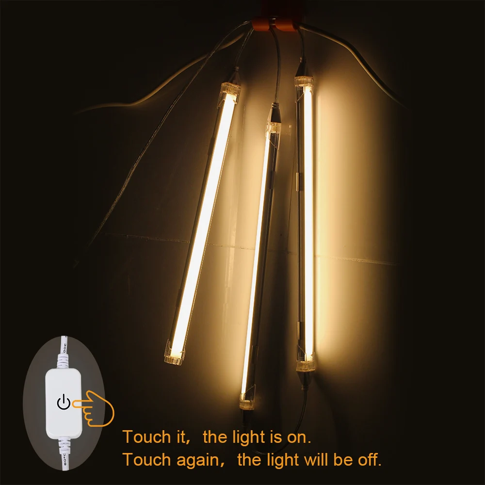 4pcs x 50cm led bar light touch sensor dimmer 24v seamless connecting ultra thin hard strip light kitchen under cabinet light free global shipping