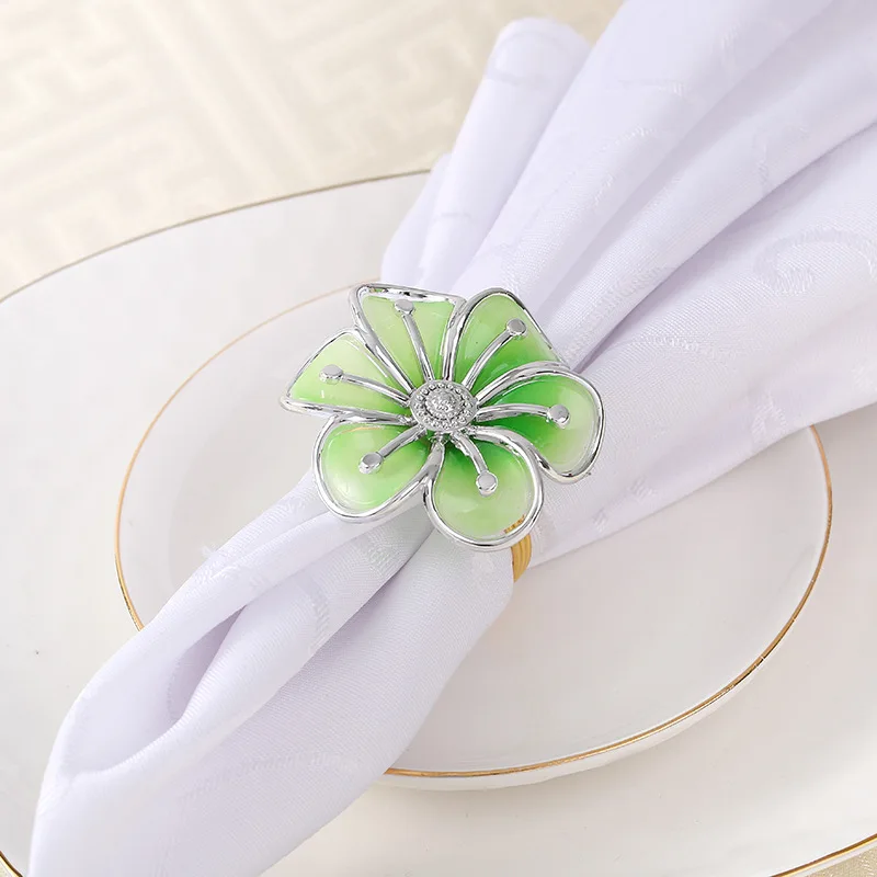 12 шт. металлические кольца для салфеток в стиле вестерн жасмин набор отелей