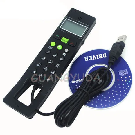 New arrival USB Phone Telephone Internet VoIP Skype Handset For Notebook PC Computer with LCD phone |
