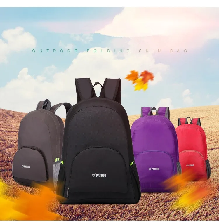 0 сложить рюкзак Отдых сумка складной кожи пакет водонепроницаемый спортивная
