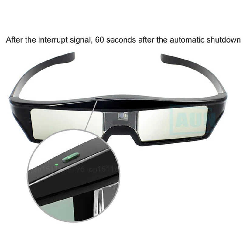 AUN LCD Active 3D очки жалюзи используются для всех DLP проекторов встроенный 3 7 V литиевая