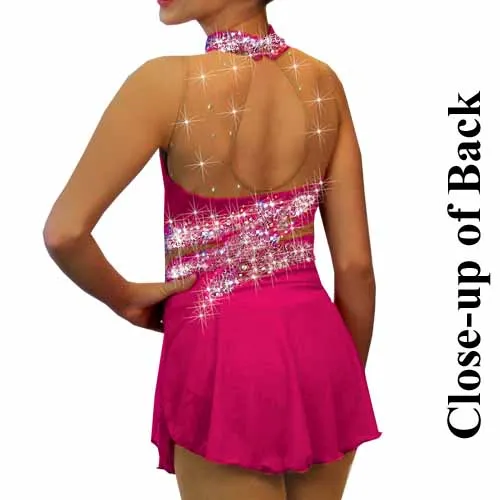 Платье для фигурного катания RG для художественной гимнастики, трико Acro Baton Twirling TapSD406 - Цвет: Розовый