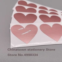 200pcs scratch off stickers 30x35mm love heart shape rosd gold color blank for secret code cover home game wedding message