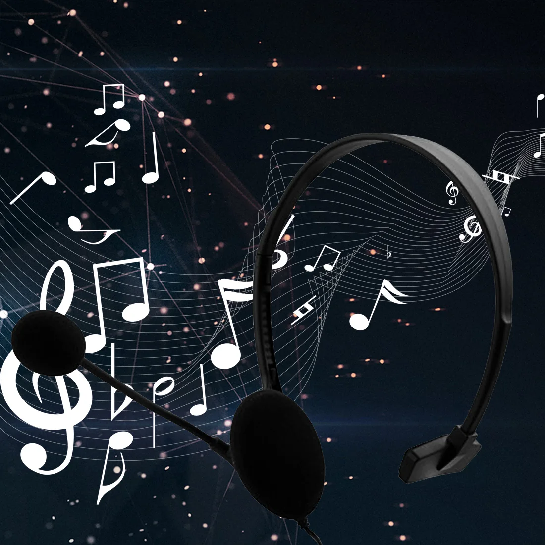 Проводной портативный xbox360 проводной игровой чат черный|headphones microphone|headset