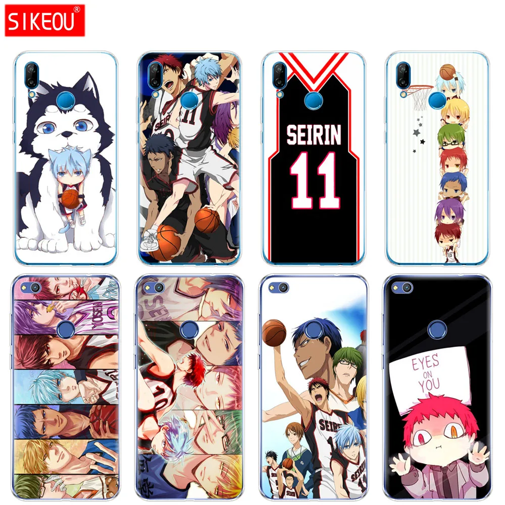 Силиконовый чехол для телефона Huawei P20 P7 P8 P9 P10 Lite Plus Pro 2017 p smart Kuroko no Basket kawaii Tetsuya