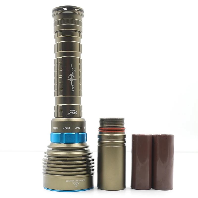 Litwod Z25D88 светодиодный фонарик для дайвинга, фонарь, CREE XLamp XHP70, 5000лм, включение/выключение, подводный, под водой, 150 м, IPX8