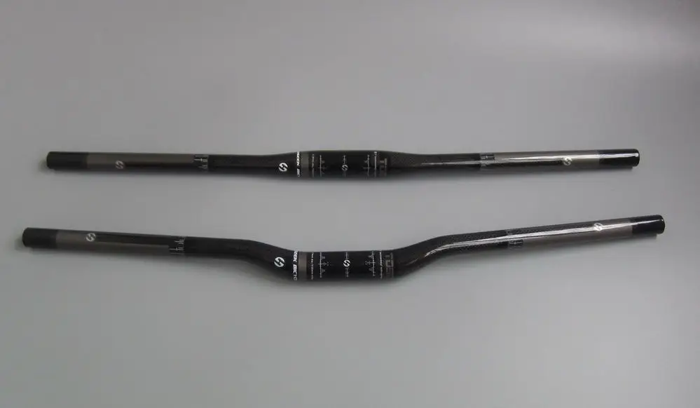 Глянцевый руль из углеродного волокна TOSEEK 3K плоский для горного велосипеда 31