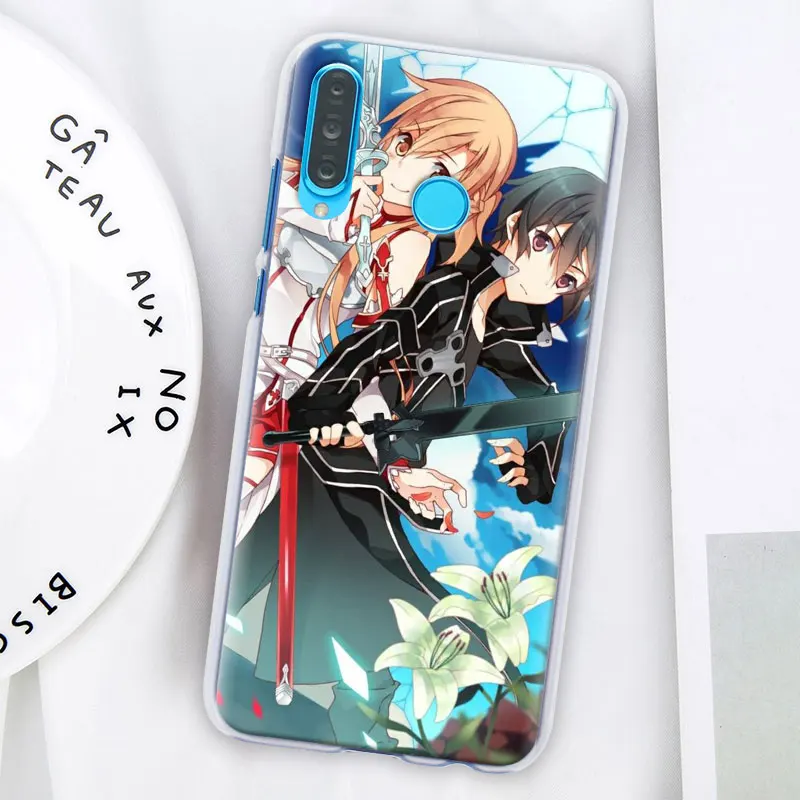 Sword Art Online SAO чехол для телефона аниме чехол для huawei P30 Pro P10 P20 P30 Lite P8 P9 Lite P Smart Plus чехол