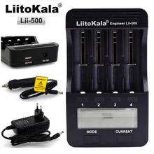 Liitokala Lii500 LCD Battery Charger, Charging 18650 3.7V 18350 18500 16340 25500 10440 14500 26650 1.2V AA AAA NiMH Battery