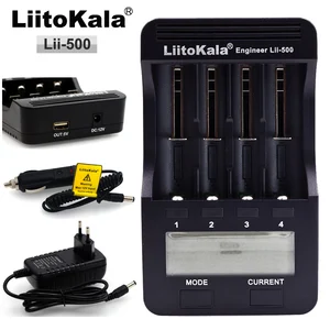 liitokala lii500 lcd battery charger charging 18650 3 7v 18350 18500 16340 25500 10440 14500 26650 1 2v aa aaa nimh battery free global shipping
