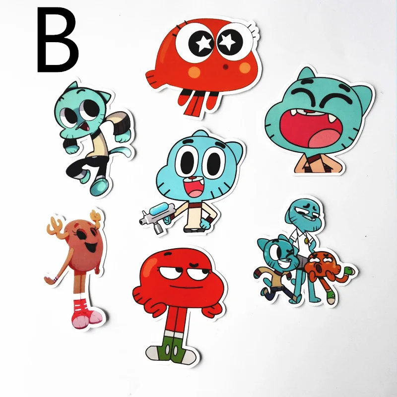 B Td ZW 2 стиля 7 шт удивительный мир Gumball наклейки Наклейка для сноуборда ноутбука багажа автомобиля холодильника Pegatina - Цвет: B